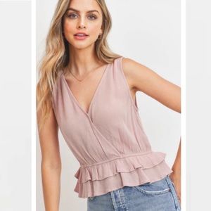 🆕 Paper Crane Sleeveless Double Ruffle Top